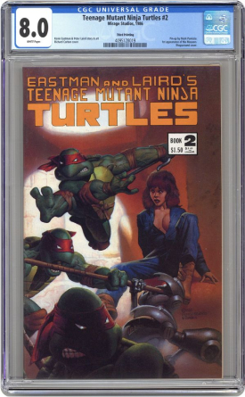 Teenage Mutant Ninja Turtles (1984) 2REP.3RD CGC 8.0 Corben Variant 3rd Printing